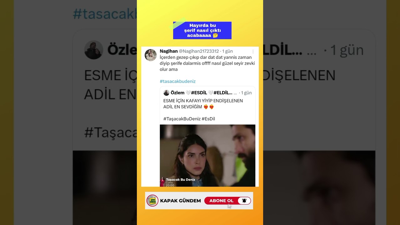 Şerif yine &ccedil;ıktı 😡#taşacakbudeniz #esdil#buraky&ouml;r&uuml;k #avayaman#denizbaysal #ulaştunaastepe#aytekşayan