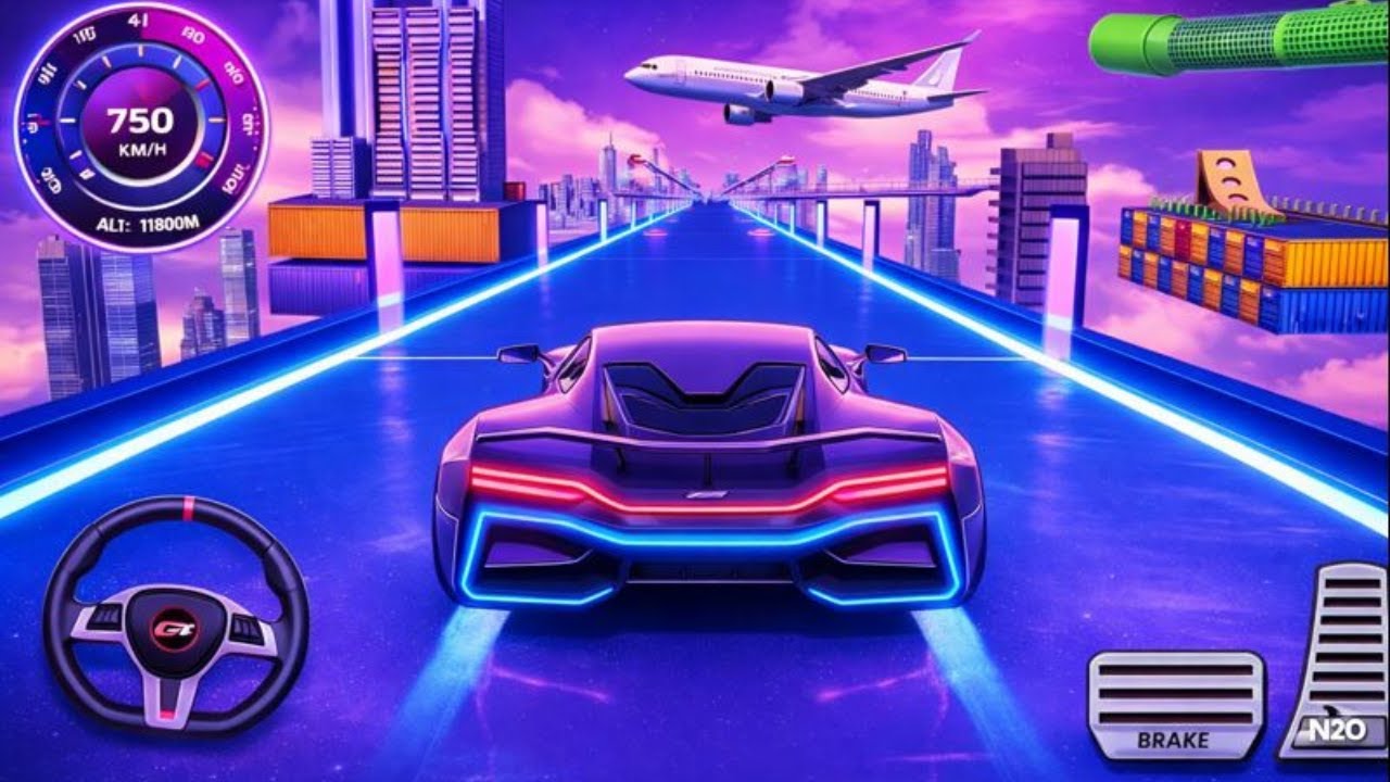 Ultimate Mega Ramp Race 3D Challenge  GT Car Stunt Master Simulator – Android Gameplay  part 2