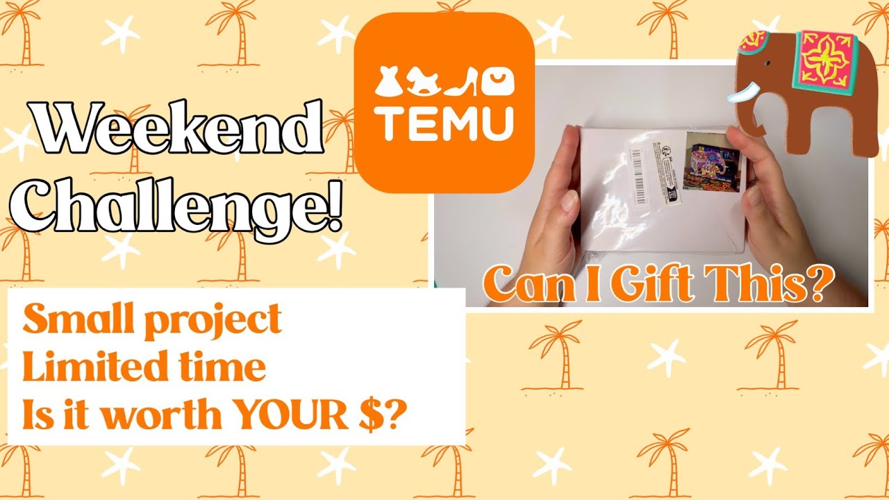 Weekend Challenge! Is This TEMU #diycraft Diamond Art Item Giftable? Worth the $?