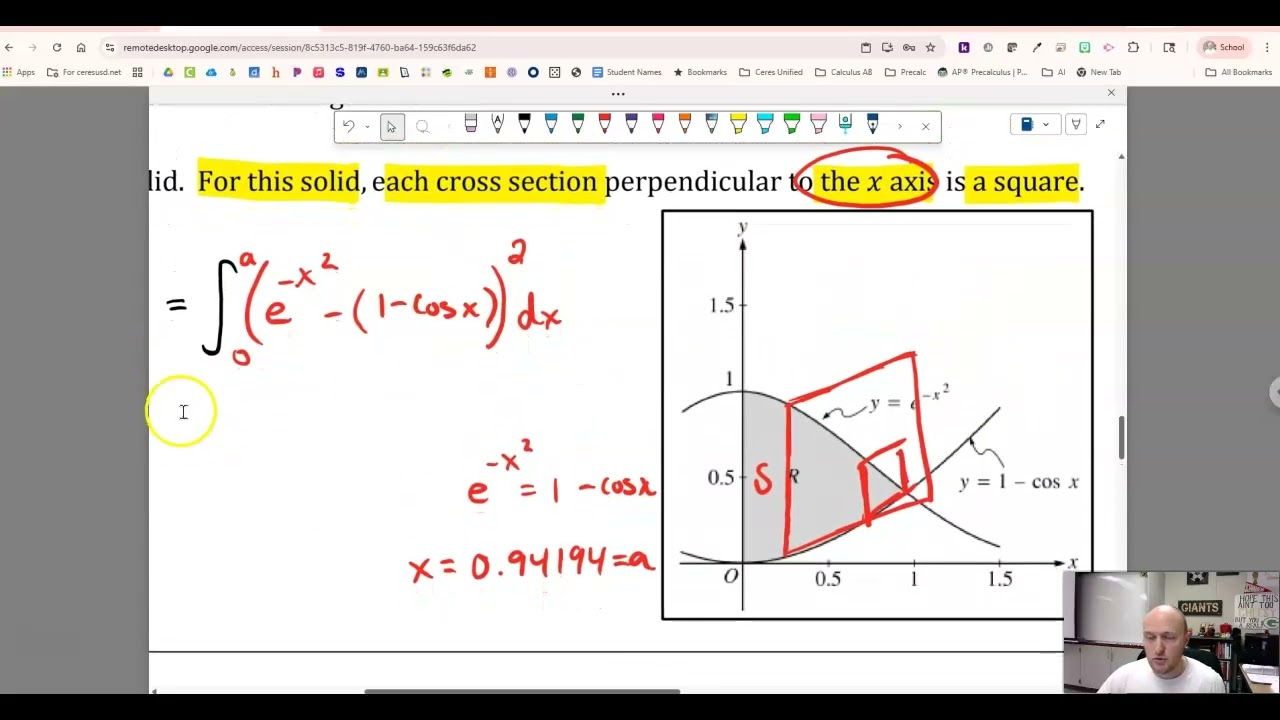 AP Calculus AB | 8-5 Finding Volume Using Know Cross Sections
