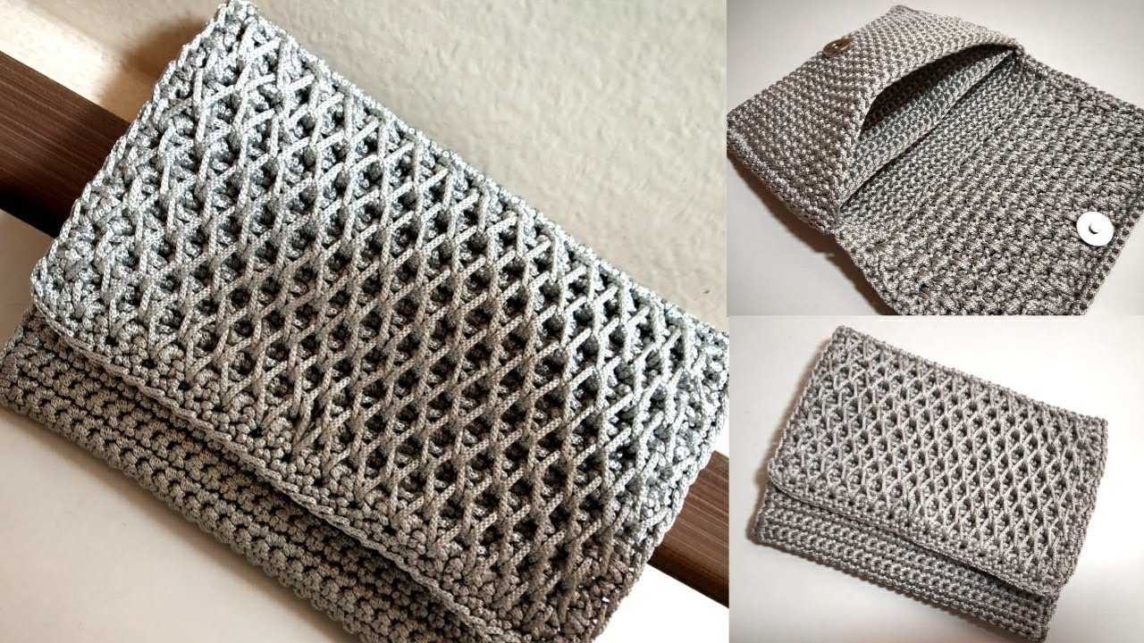 Crochet Simple Honeycomb Stitch Purse Tutorial #crochet #crochet Purse #crochet Tutorial