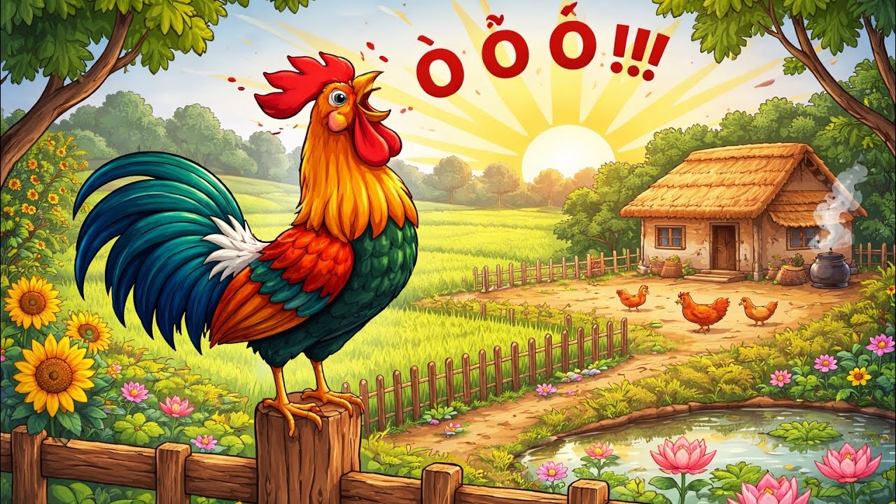 Cổ tích cho bé | Sự tích Gà gáy sáng 