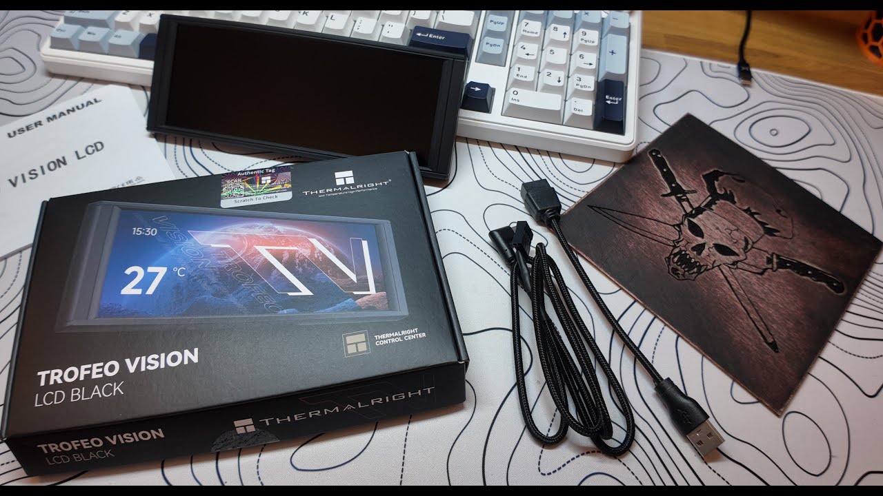 Thermalright Trofeo Vision LCD Black Edition 6,86-дюймовый полноцветный ЖК-дисплей 1280x480
