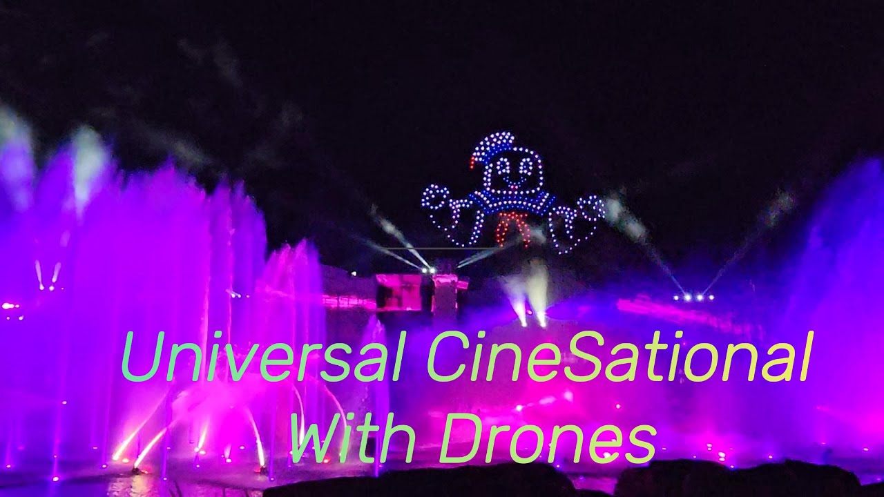 Universal CineSational Water Show With Drones