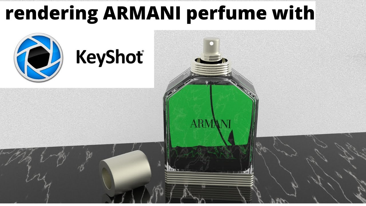 armani perfume rendeting with keyshot