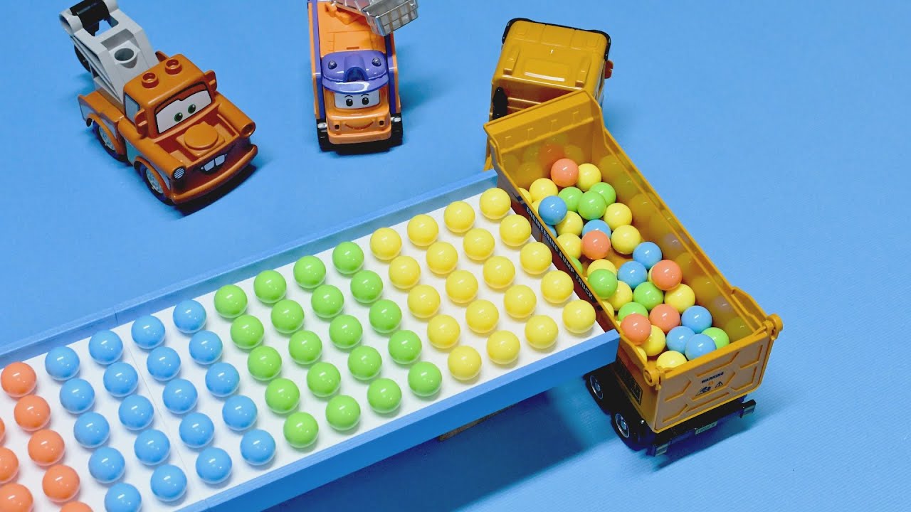 Marble Run Race 💙 HABA Slope, Colorful Marble & Dump Truck EP105