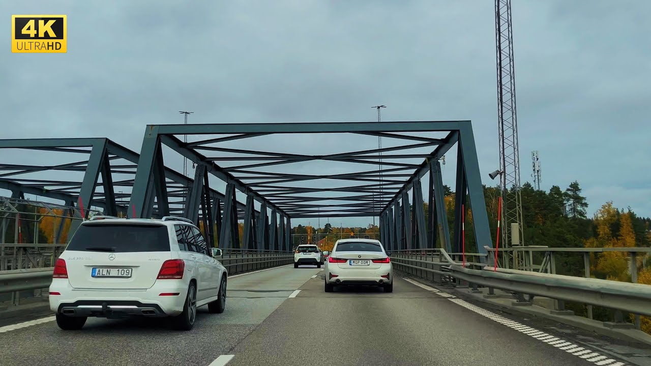 4k driving in Sweden S&ouml;dert&auml;lje | Driving in Sweden high way