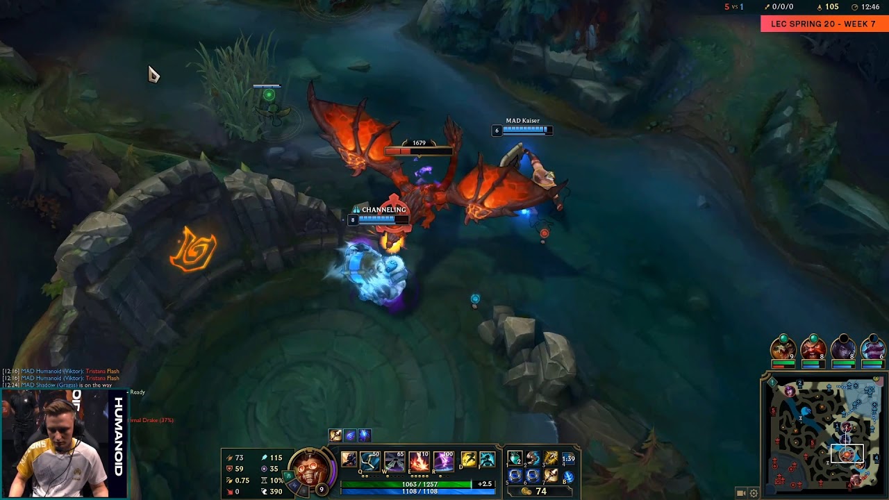 [MAD Humanoid Pro View] MAD VS RGE Humanoid Viktor mid | LEC Spring 2020 Humanoid perspective