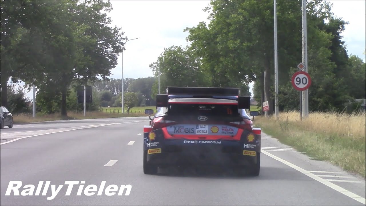 WRC Ypres Rally 2022 - Refuel, Road Section/Liaison, warming tyres up - braking & steering - Full HD