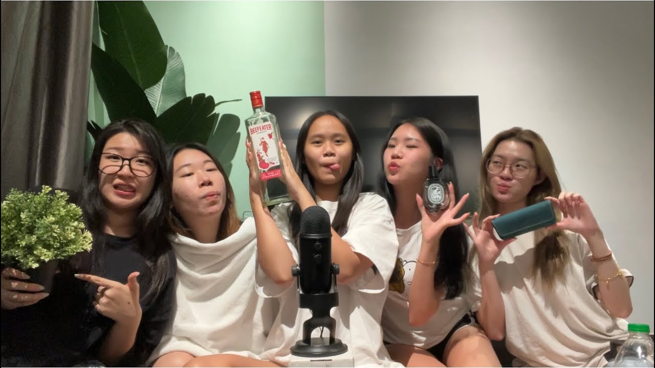 Drunk asmr with my highschool friends 😛