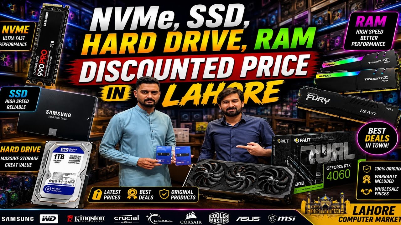 NVMe SSD, SSD, Hard Drive & RAM Price in Pakistan | Computer Market in Lahore 2026