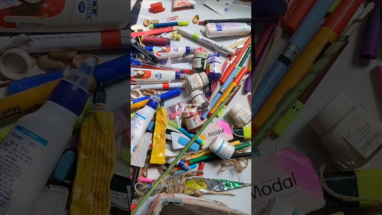 organizing craft items🪄 #diy #craft #art #artandcraft #malayalam #malayalamcraft #easycraft #clay