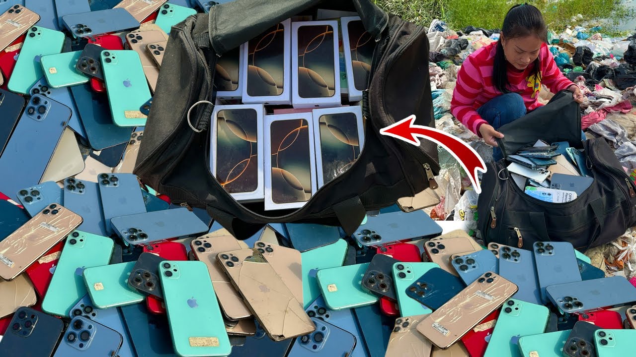 😍It's a lucky time !!​ 📲Found Many iPhone (11...16) in the Bag - How to restoration phone Cracked