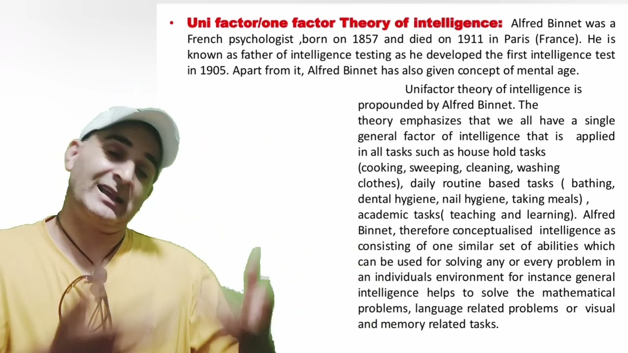 UNI FACTOR/SINGLE FACTOR THEORY OF INTELLIGENCE: UGC NET JRF SET CTET UG PG