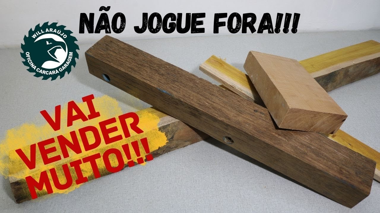Projeto exclusivo com sobras de madeira nobre - Venda ou dê de presente para amigos.