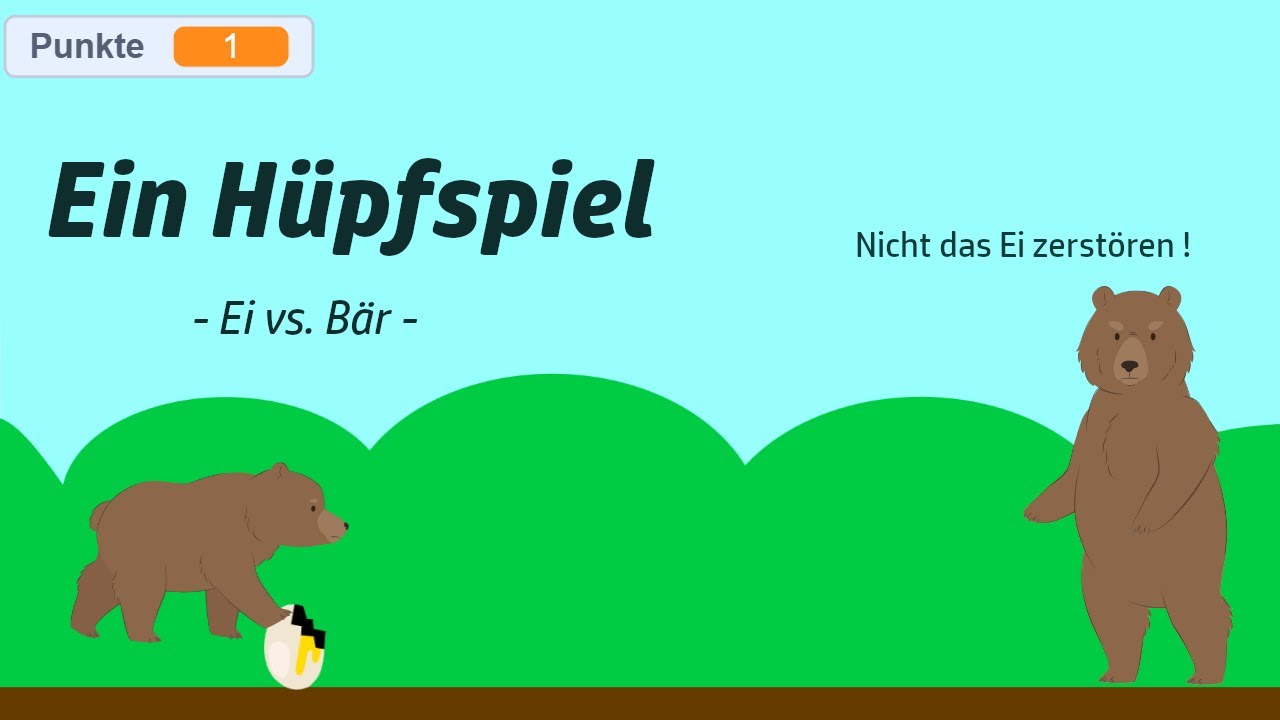 Scratch Tutorial: Springen -Ein einfaches Hüpfspiel (Jumping game)