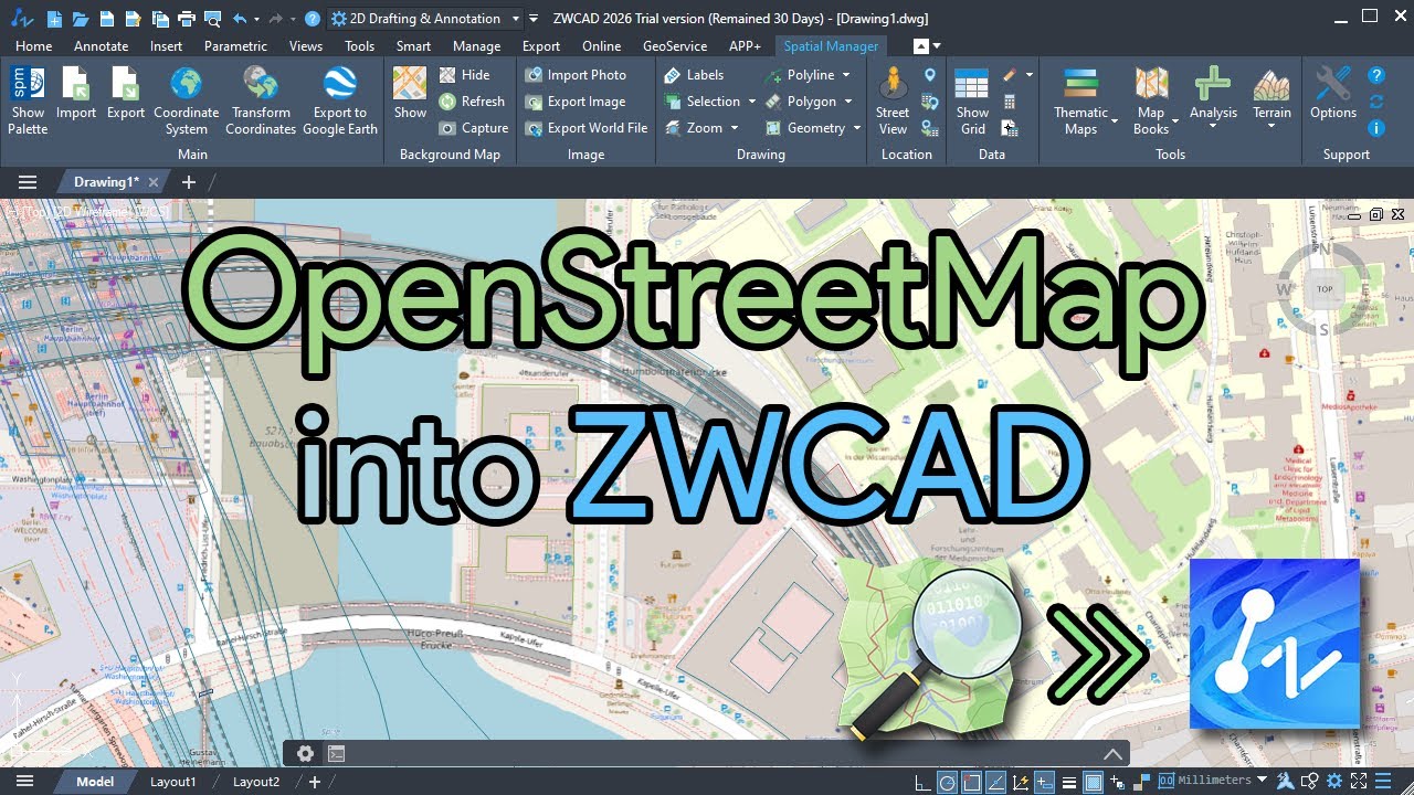 Import OpenStreetMap data into ZWCAD