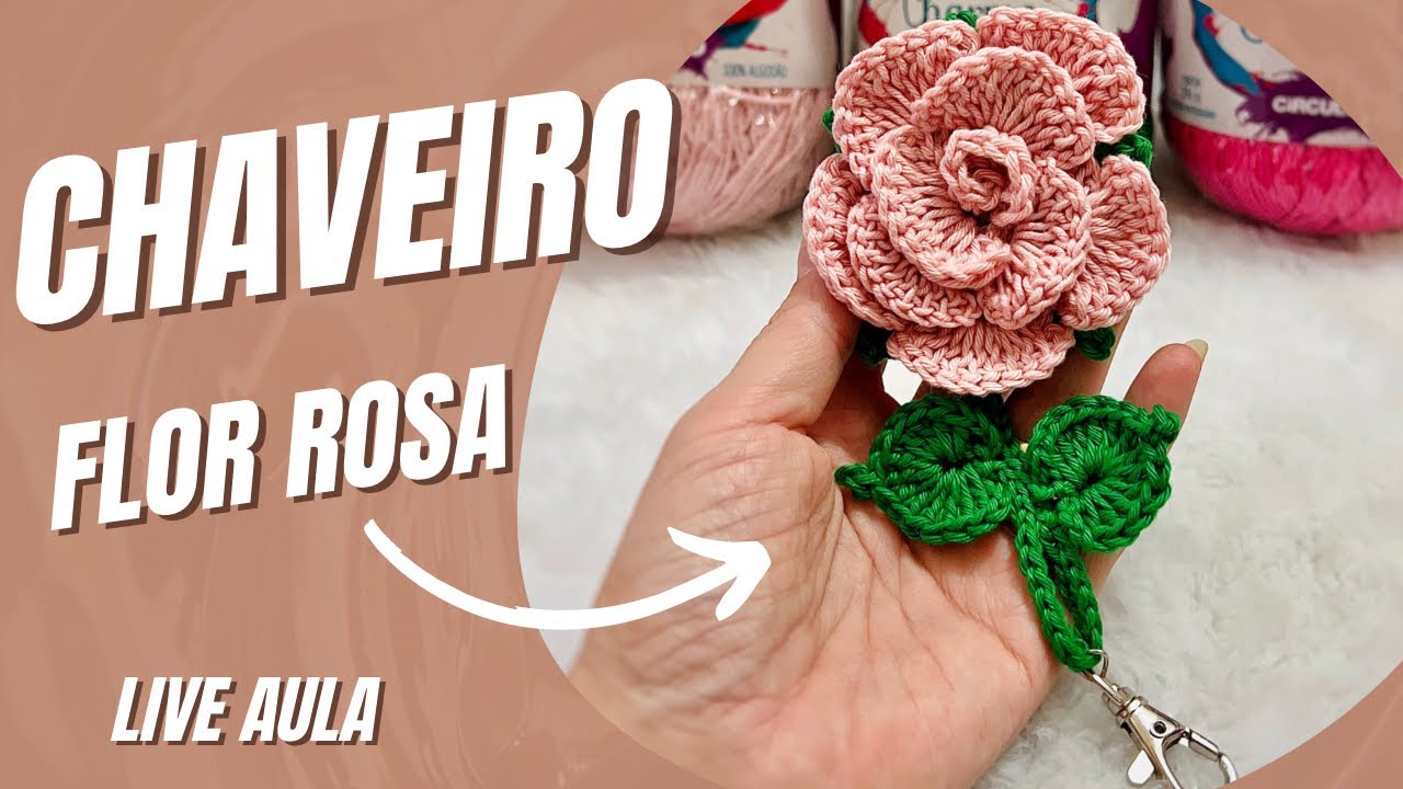 Chaveiro Rosa aula completa (LIVE)