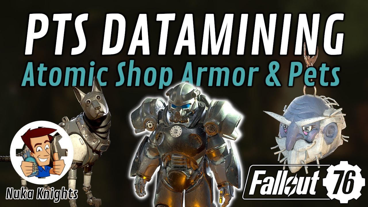 Fallout 76 PTS: Datamining New Atomic Shop Pets, Armor & Wearables (Patch 61/62)