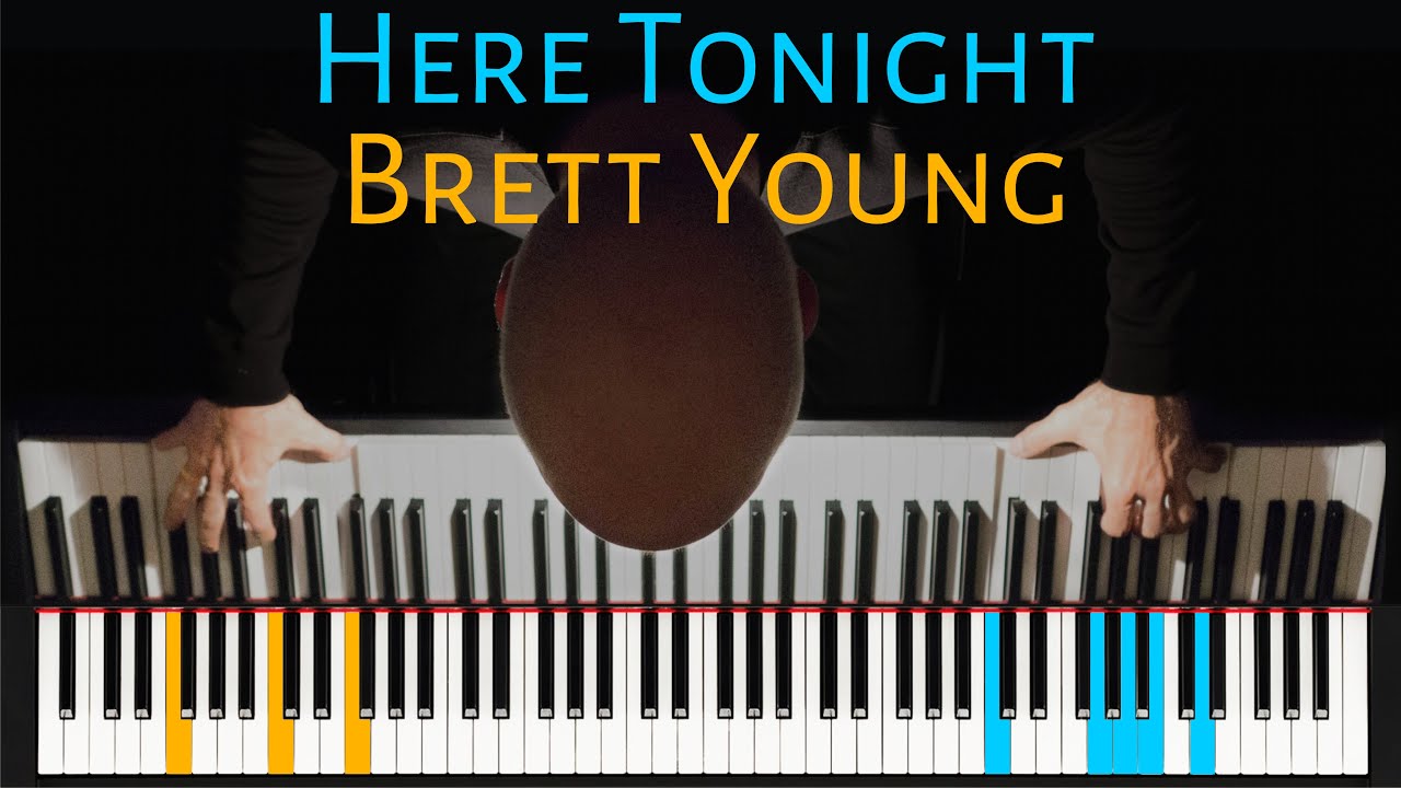 Here Tonight | Brett Young (piano cover) [SeeMusic Synthesia-style Tutorial] Scott Willis Piano