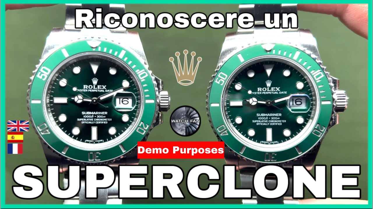 Riconoscere un  Rolex Submariner Hulk SUPERCLONE  - Video dimostrativo