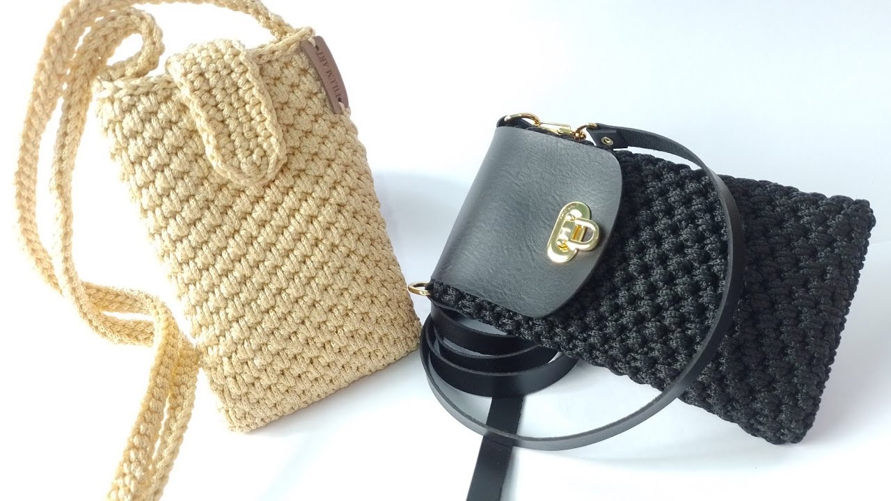 Bolsa em crochê com fio náutico.