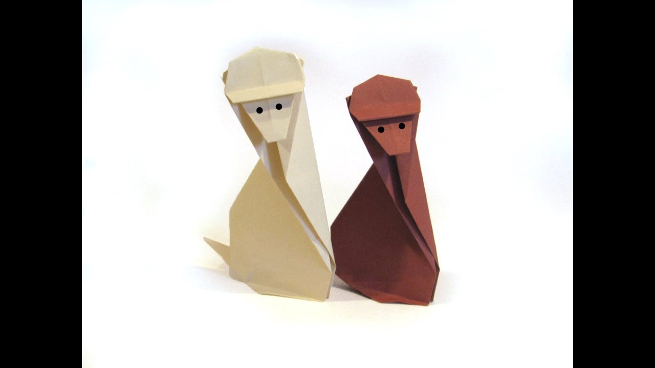 Easy Origami Monkey - Tutorial - How to make an easy origami Monkey