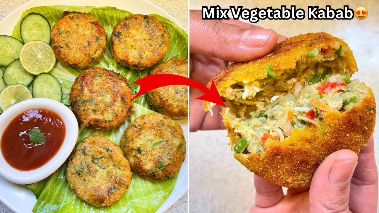 💯 Perfect Mix Vegetable Kabab Recipe 😍😋