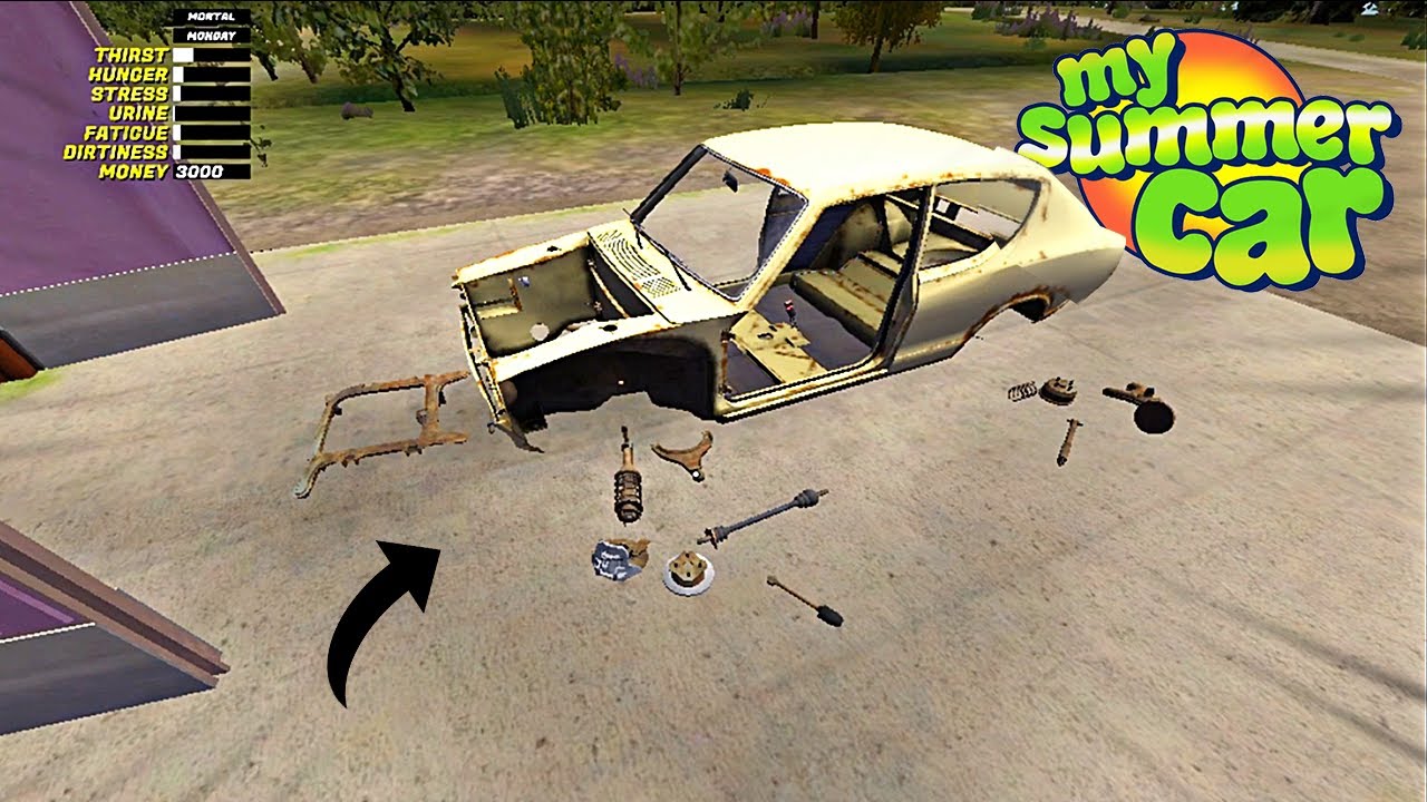 Comecei a MONTAR a SUSPENSÃO do SATSUMA! - My Summer Car #1