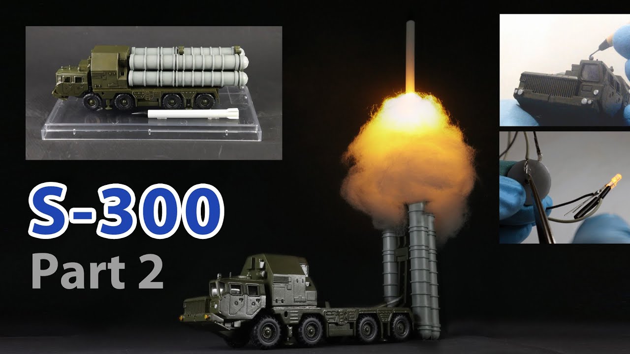 Russian S-300 PMU-2 missile system 1/72 scale model of 4D Puzzle Model (Part 2 - Painting + LED)