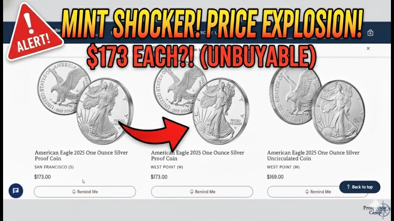 ALERT: US Mint Just Hiked 2025 Silver Eagle Prices to $173!