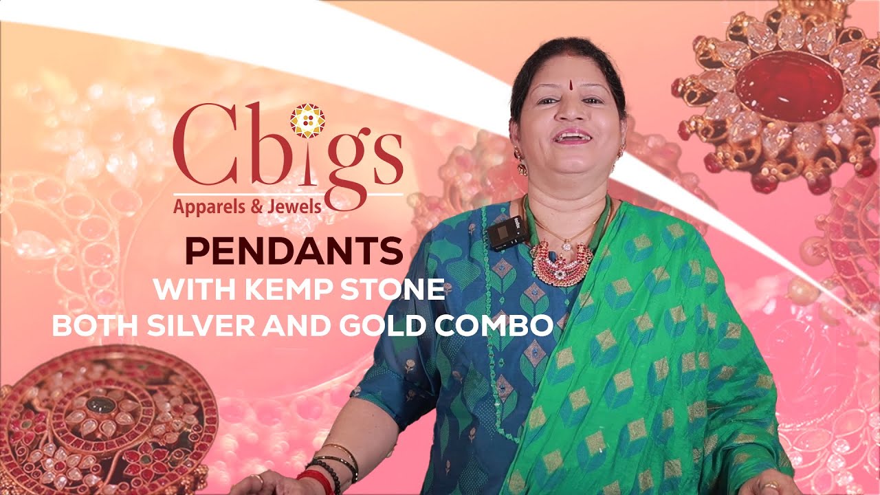 Cbigs Jewelry|Elegant pendant collections |kemp stones |10 yrs warranty| order 9444007111/9551502004