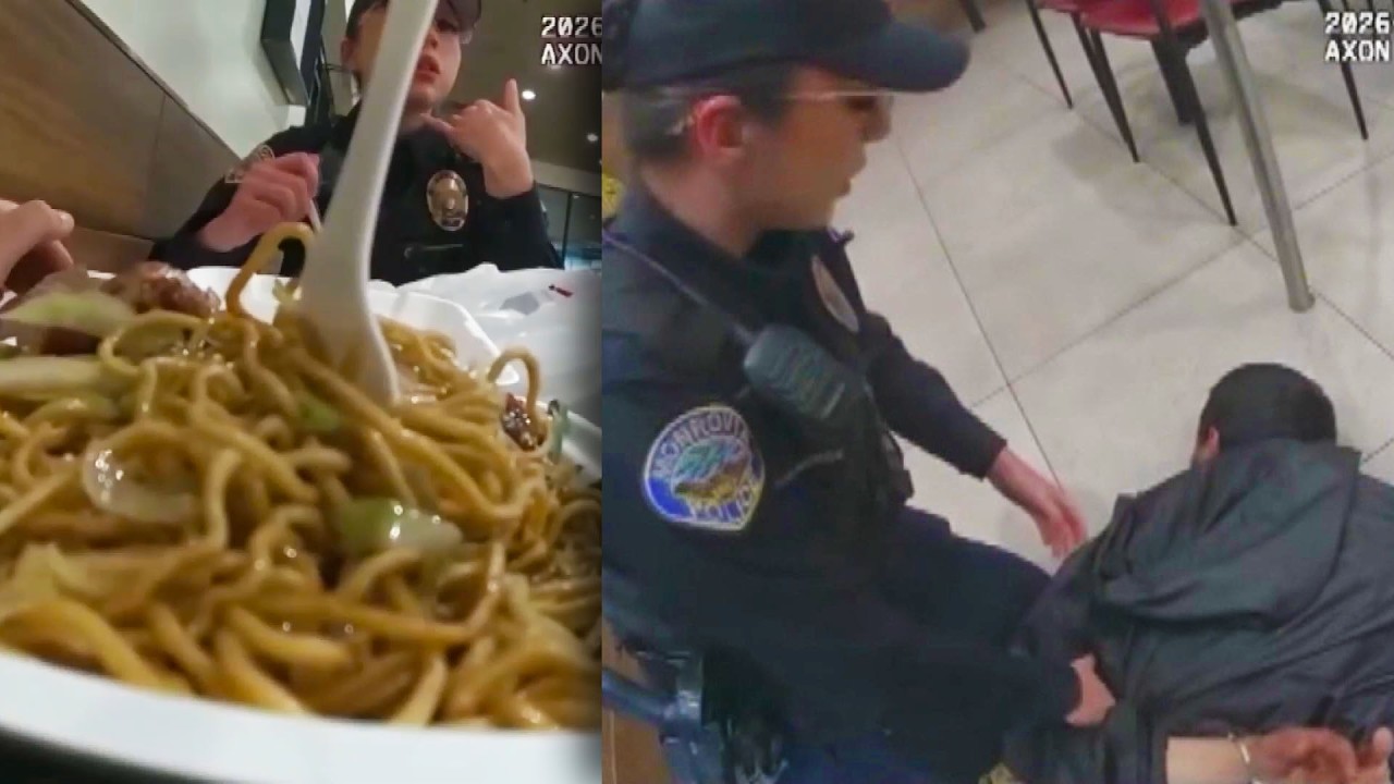 Полицейские во время обеденного перерыва в ресторане Panda Express арестовали разыскиваемого мужч...