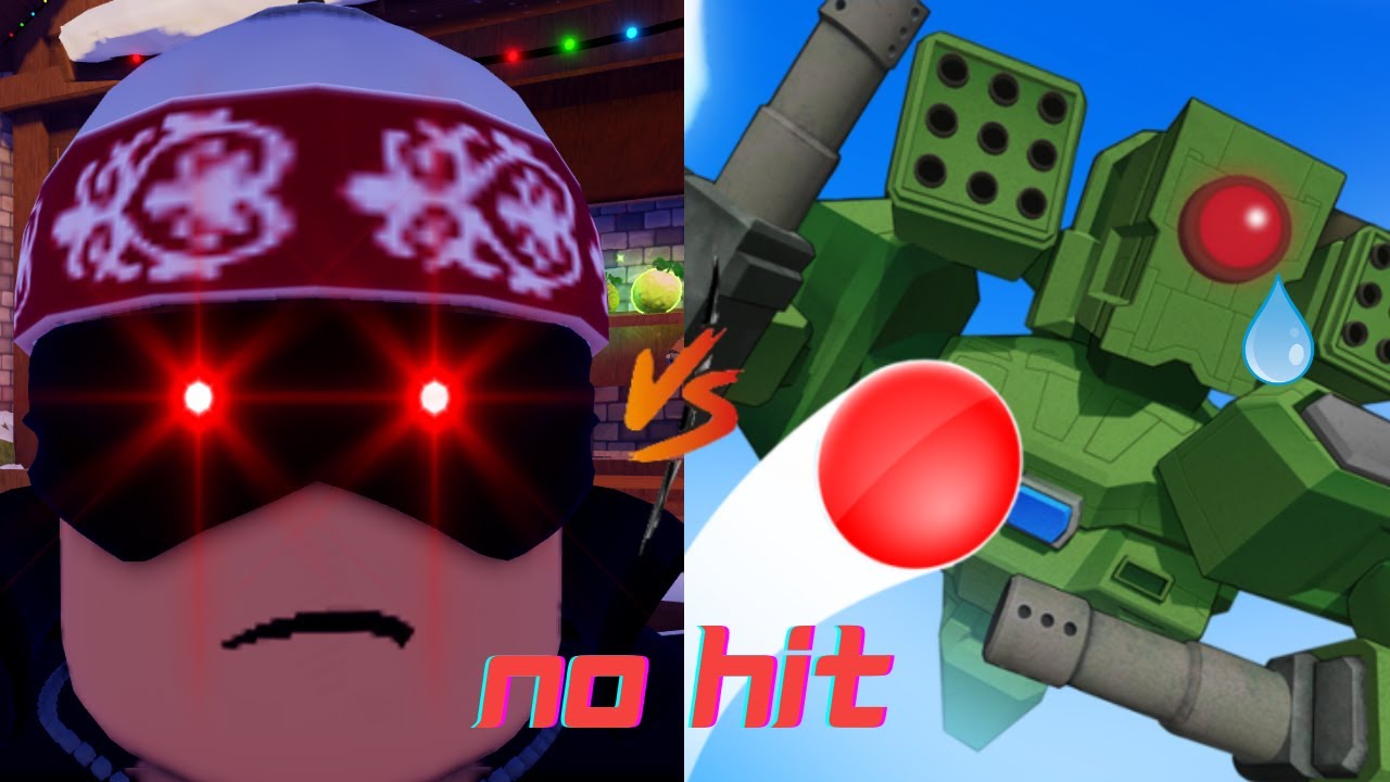 DEFEATING VILLAIN MECH BOSS - NO DAMAGE, NO POWERS, NO GLITCH, AND SOLO || DEATH BALL ROBLOX