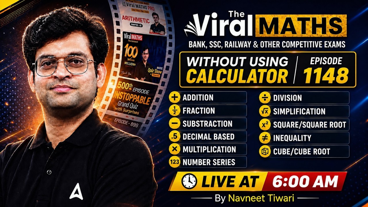 Viral Maths 1148 | Without Calculator | Complete Maths Tricks for Bank, SSC & Railway