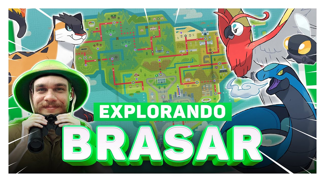 EXPLORANDO MAPA DA REGIÃO POKÉMON BRASILEIRA !!