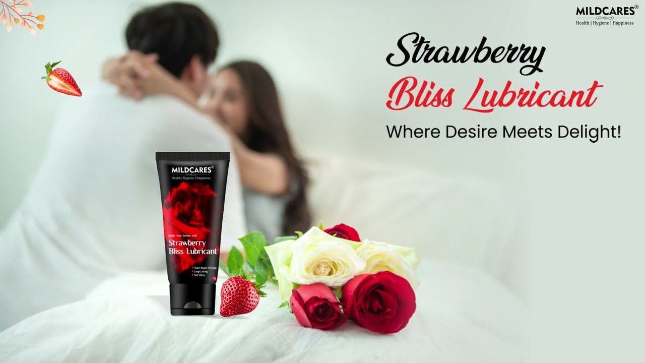MildCares Strawberry Bliss Lubricant | Water Based Formula | Non-Sticky | Long Lasting Pleasure