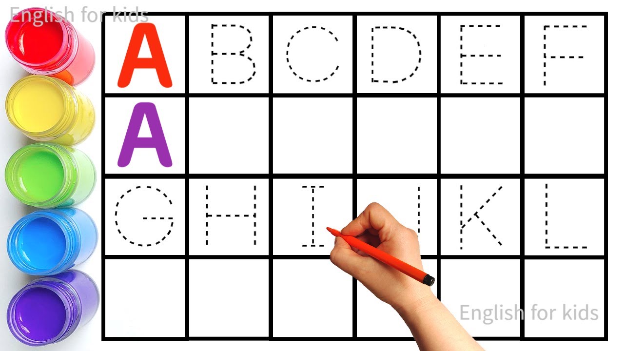 유아와 아이들을 위한 점선 따라 ABCD 알파벳 쓰기 모음 | abcd 알파벳 쓰기 | alphabet song | a to z | English for kids