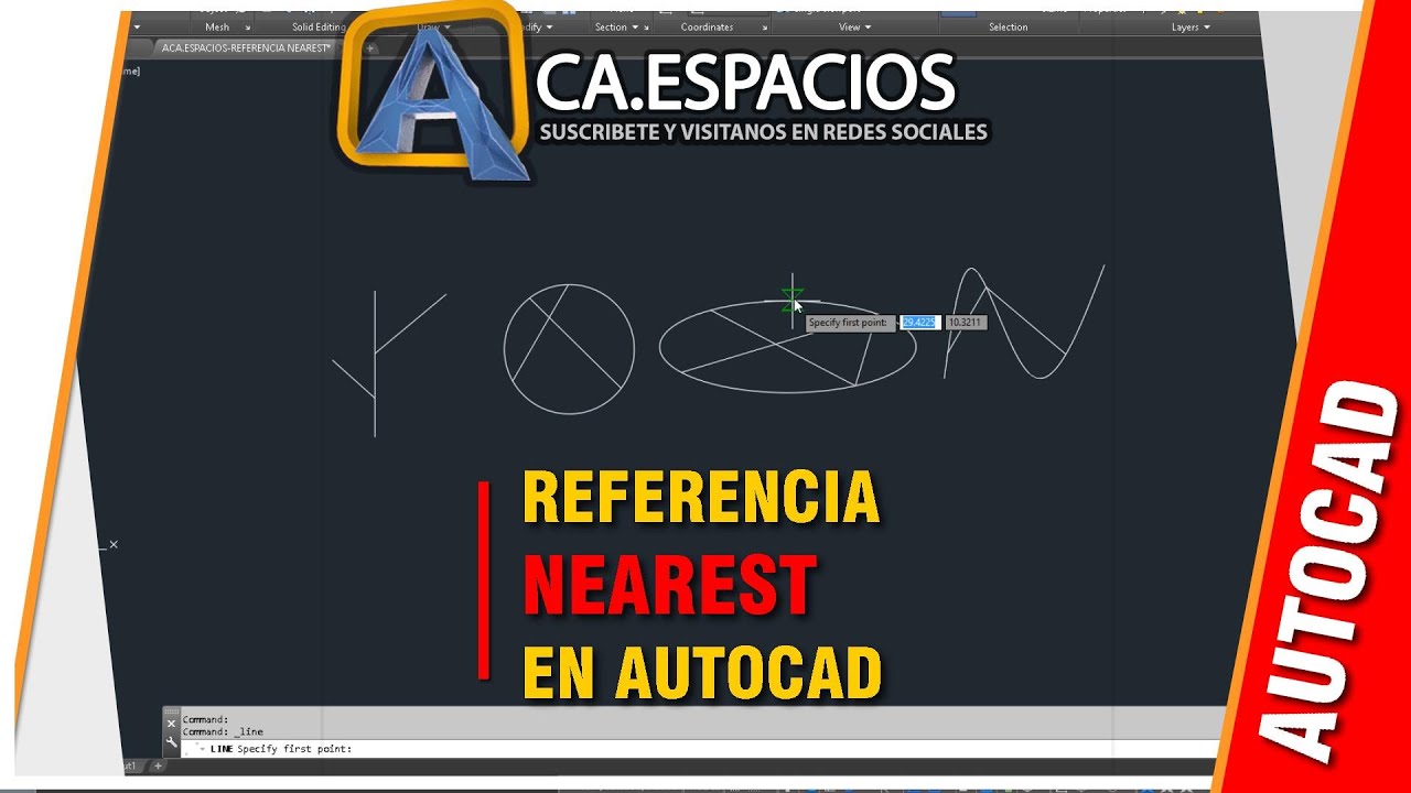 COMO UTILIZAR LA REFERENCIA DE NEAREST EN AUTOCAD