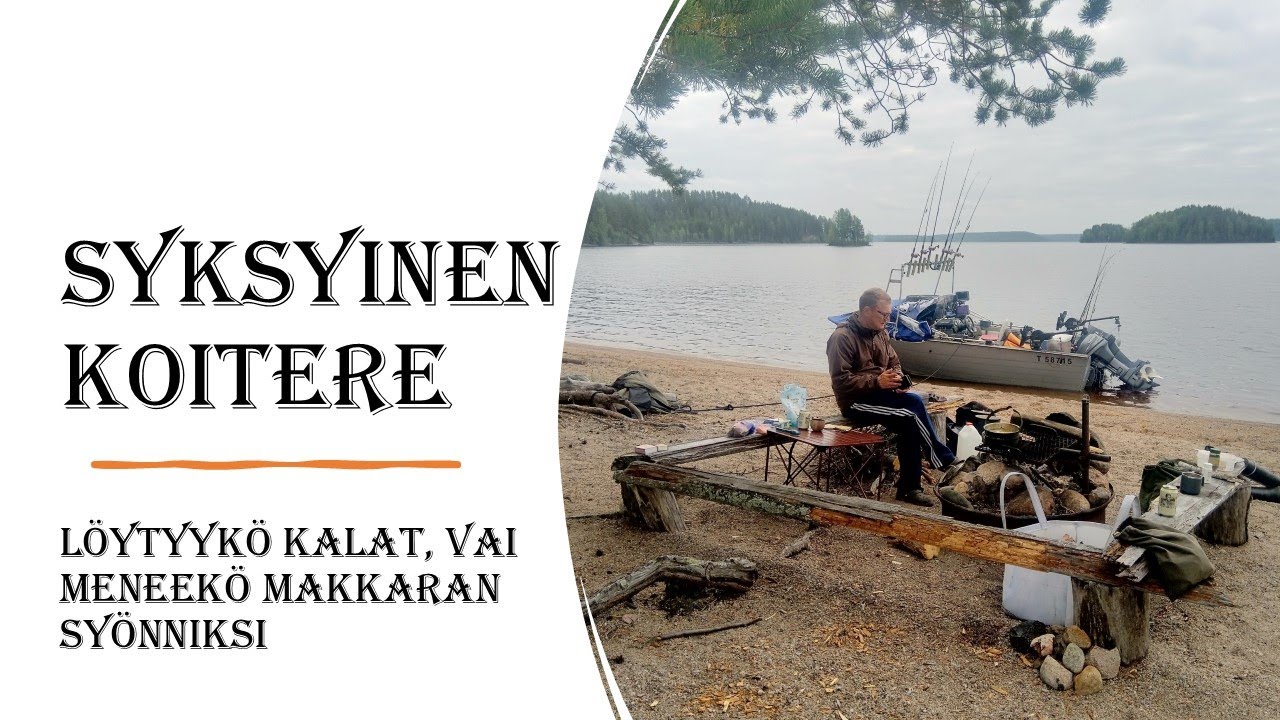 Syksyinen Koitere uistellen, haastetta kerrakseen