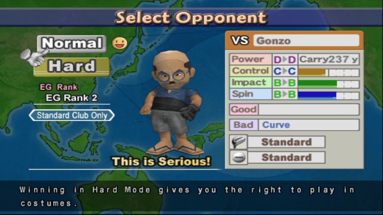 Everybody's Golf 4 (Europe) Part 17 | Vs. Mode: Hard Gonzo