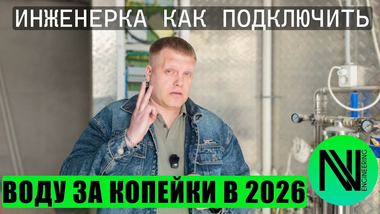 Инженерка Как подключить воду за КОПЕЙКИ в 2026 году? Рассказываю про все варианты