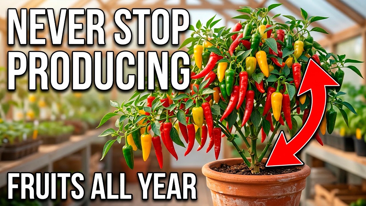 The Simple Trick That Makes Pepper Plants Produce Fruit All Year Long