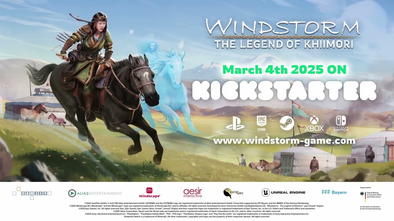 Windstorm The Legend of Khiimori   Official Kickstarter Teaser Trailer   Games with Wings Showcase