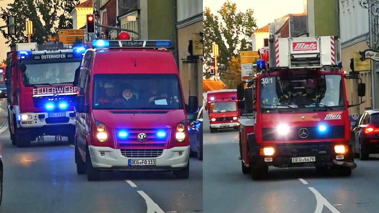 MZF + HLF 10 + DLK 23/12 + V-LKW Freiwillige Feuerwehr Osterhofen