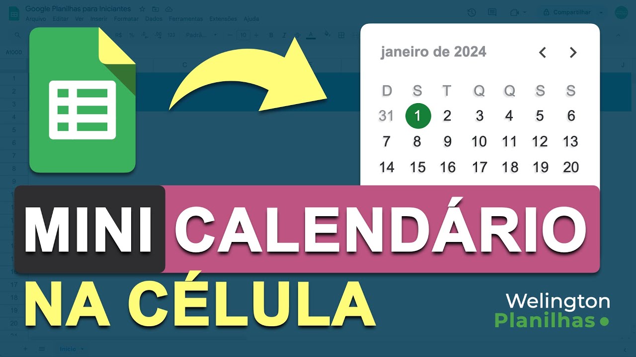 Google Sheets: MINI CALENDÁRIO nas CÉLULAS - Veja como COLOCAR nas suas Planilhas do Google.