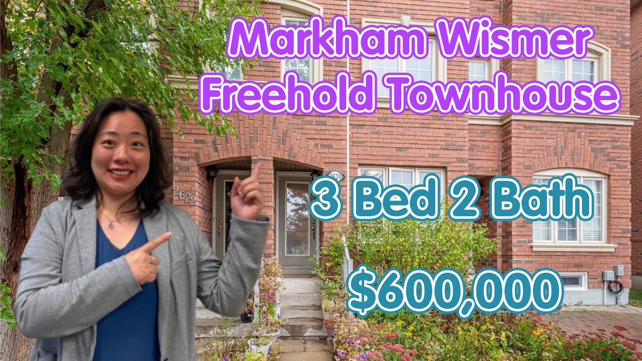 3-Storey Freehold Townhouse in Wismer, Markham. 3 Bed 2 Bath, asking for $600,000!