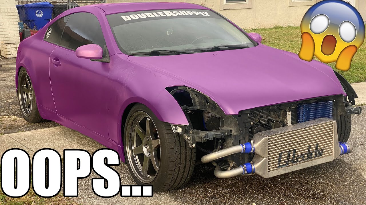 Plastidipping my 600WHP G35 the WRONG COLOR!