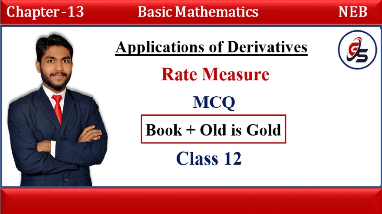 MCQ of Rate Measure. | Applications of Derivatives | Class 12 | NEB | Get Solution |