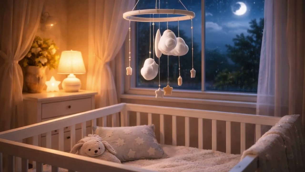 Cloud Mobile Nursery | Brahms Lullaby 3 Hours
